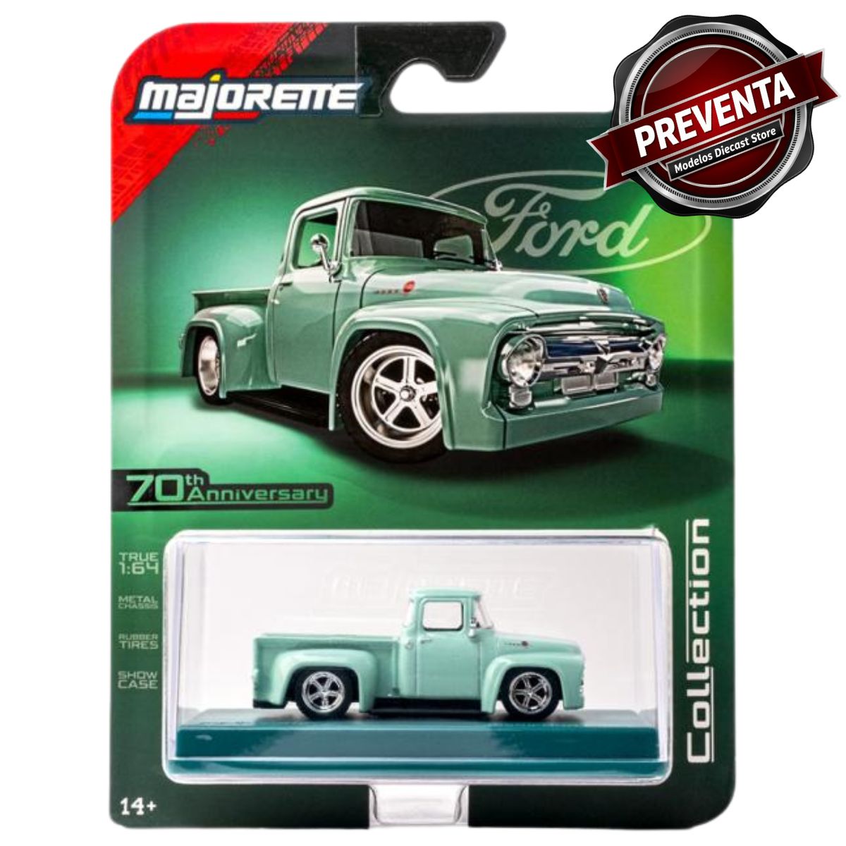 1956 Ford F-100 Light Green Collection Majorette (Preventa)