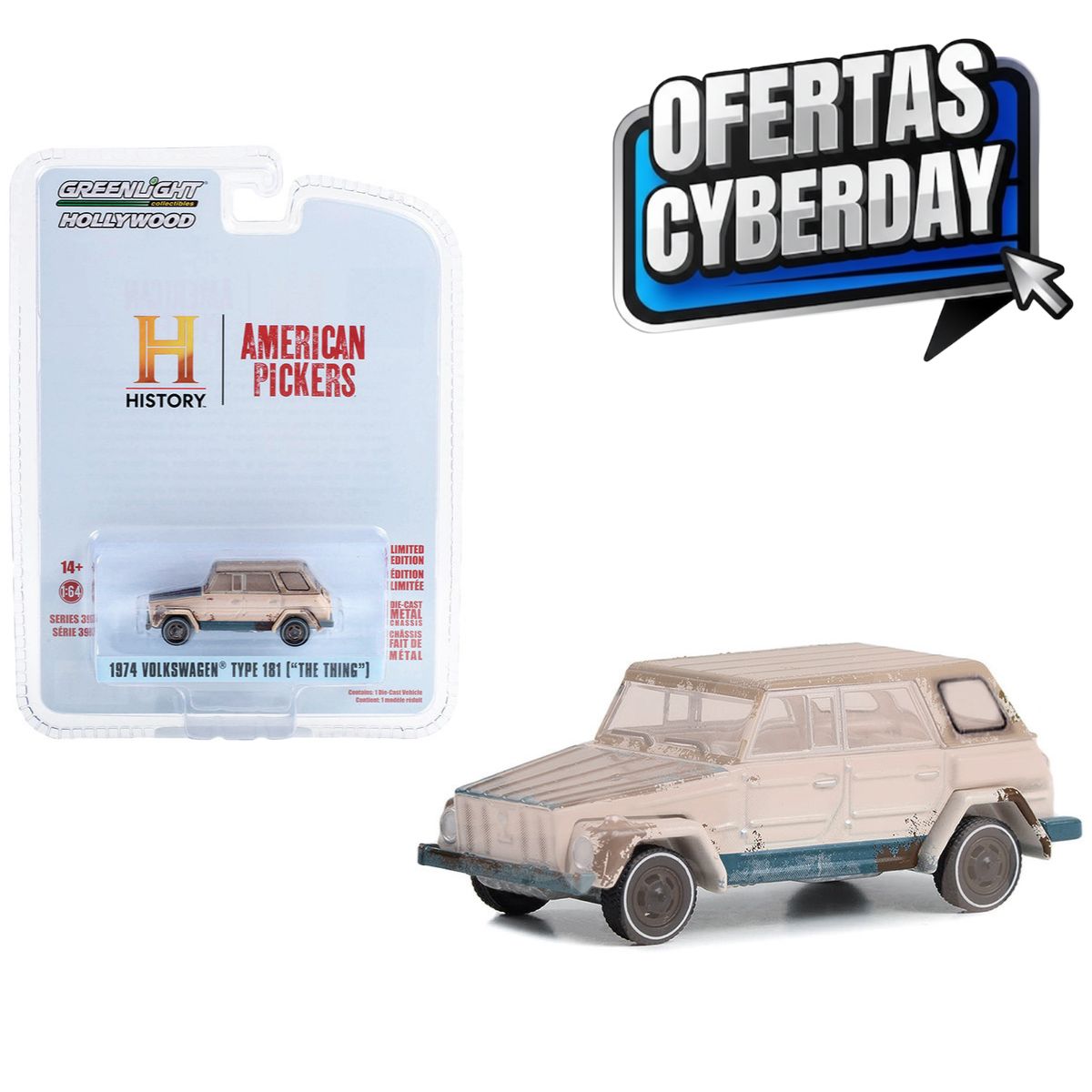 1974 Volkswagen The Thing Type 181 Beige Weathered American Pickers TV Series Greenlight (Cyberday)