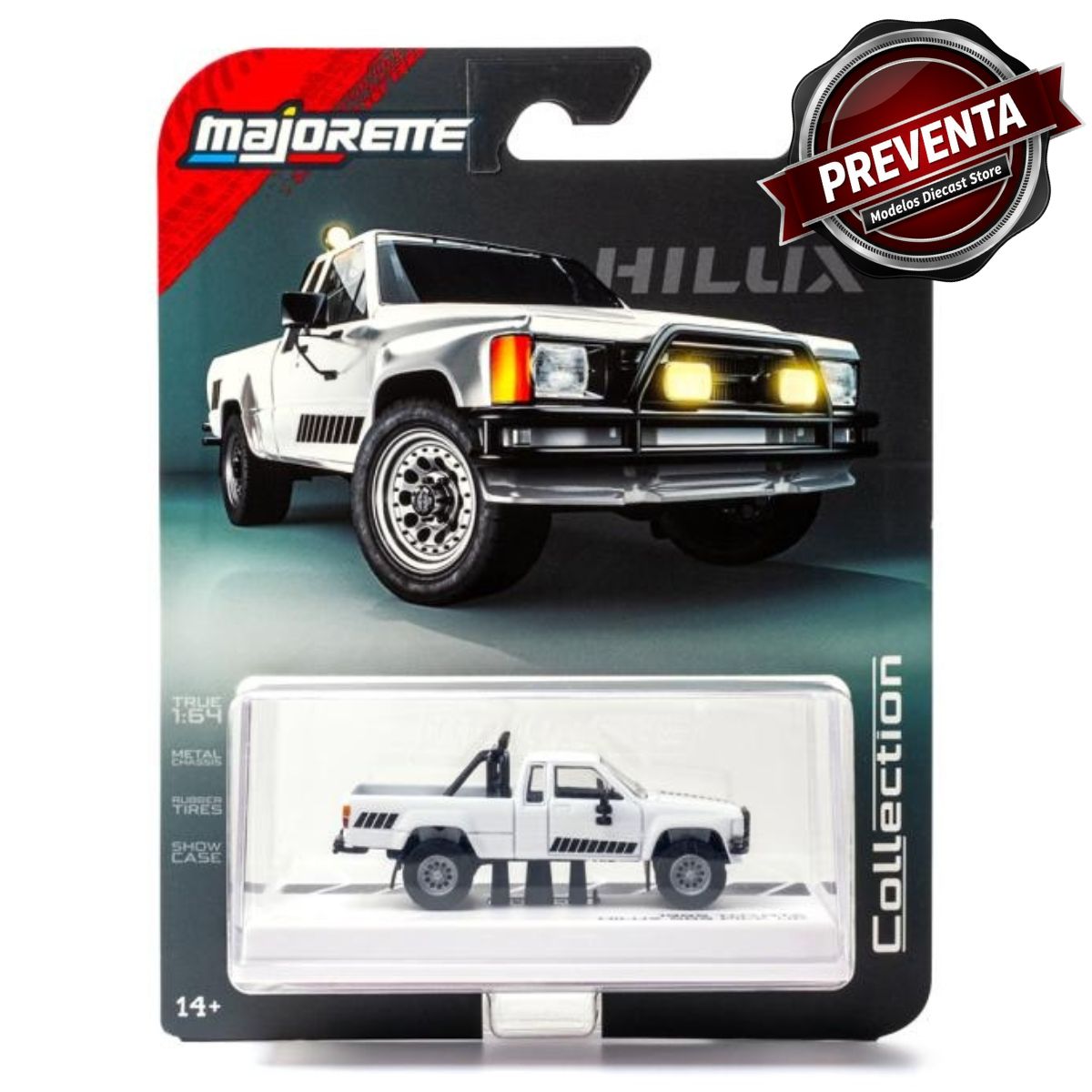 1985 Toyota Hilux SR5 4x4 White Majorette (Pre-order)