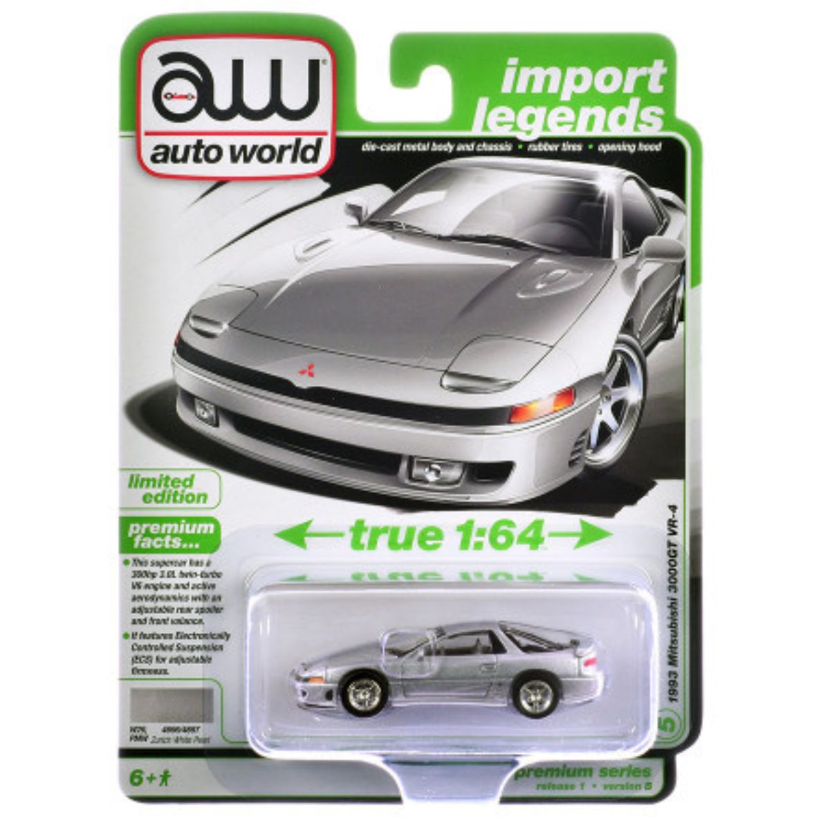 1993 Mitsubishi 3000GT VR-4 Zurich White Silver Metallic Auto World
