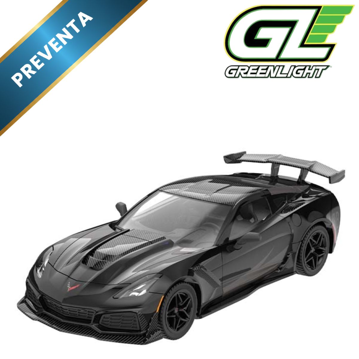 2019 Chevrolet Corvette ZR1 Hard Top Black Bandit Greenlight