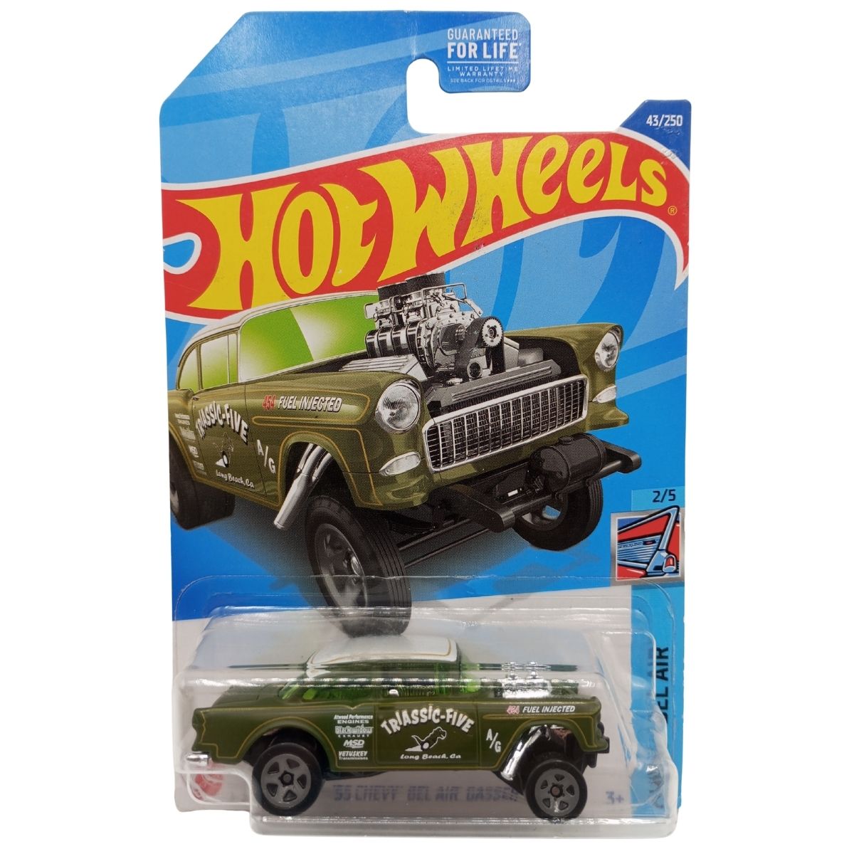 55 Chevy Bel Air Gasser 43/250 Verde Chevy Bel Air Hot Wheels