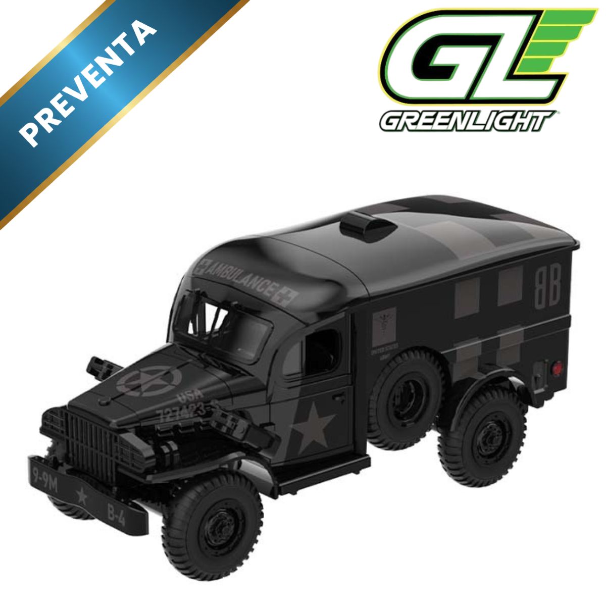 Dodge WC54 Ambulance Black Bandit Greenlight