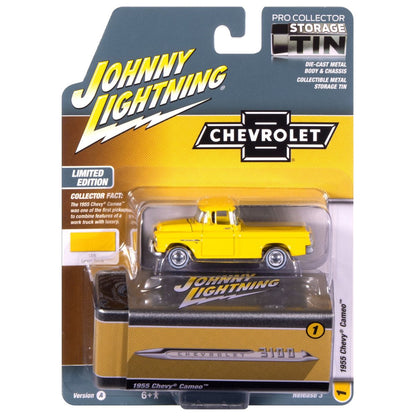 1955 Chevy Cameo Pickup Lemon Yellow Johnny Lightning