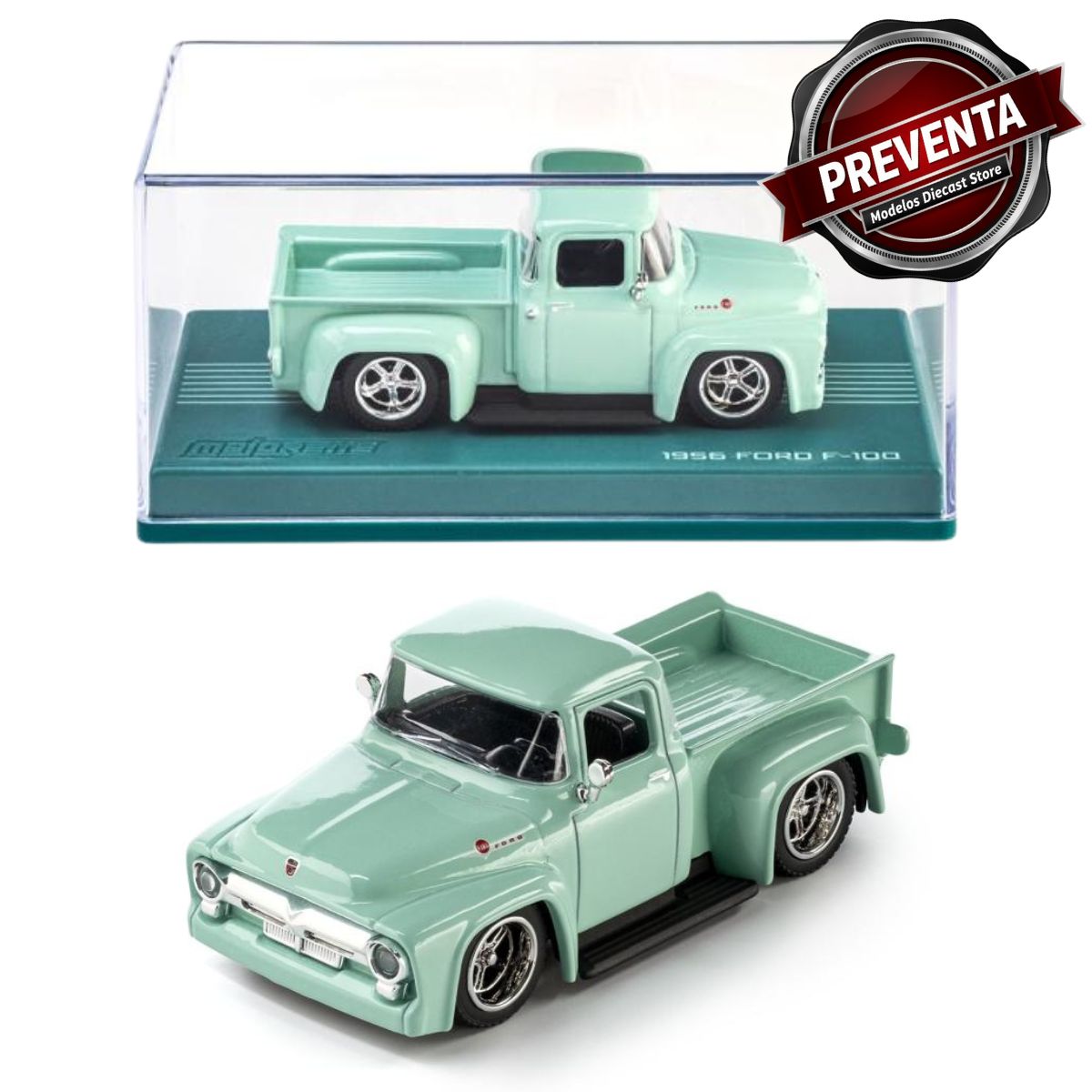 1956 Ford F-100 Light Green Collection Majorette (Preventa)