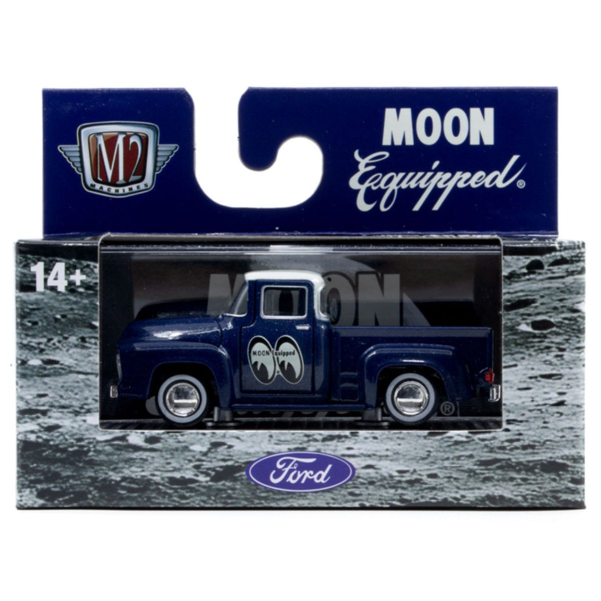 1956 Ford F-100 MoonEyes Dark Blue White Top M2 Machines