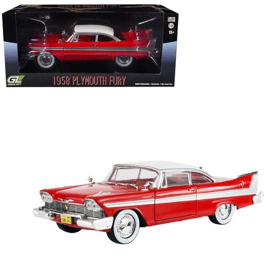 1958 Plymouth Fury Red White Top (Red Interior) Greenlight