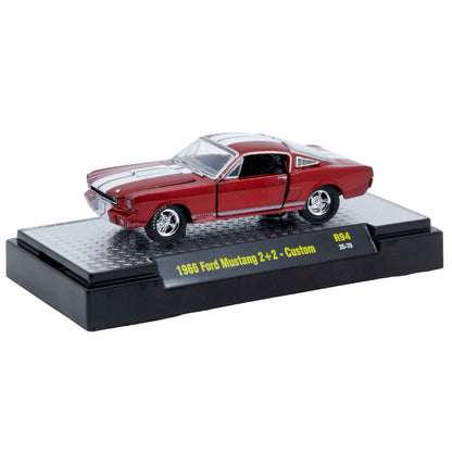 1966 Ford Mustang 2+2 Custom Red Metallic White Stripes M2 Machines