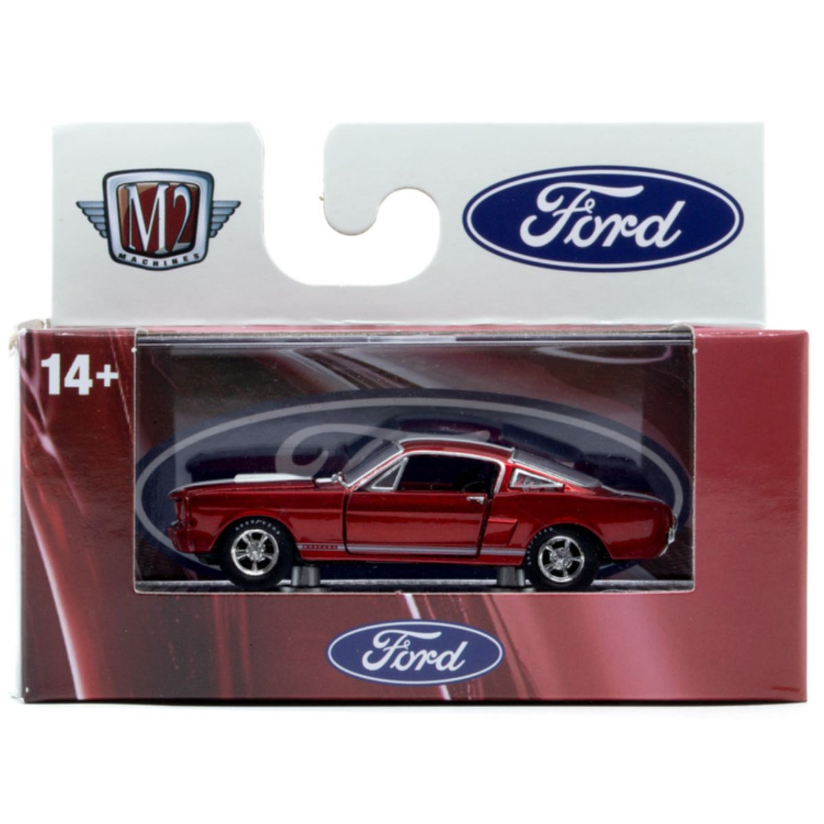 1966 Ford Mustang 2+2 Custom Red Metallic White Stripes M2 Machines