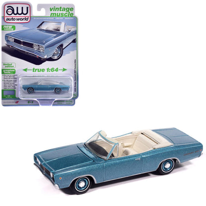 1968 Dodge Coronet 500 Convertible Pale Blue Poly Auto World