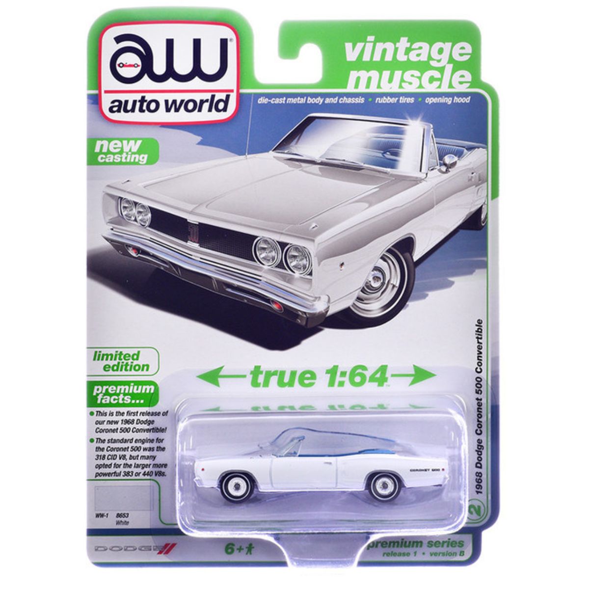 1968 Dodge Coronet 500 Convertible White Auto World