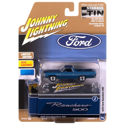 1970 Ford Ranchero 500 Acapulco Blue Johnny Lightning
