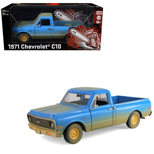 1971 Chevrolet C-10 Pickup Truck Blue (Dirty Version) Greenlight