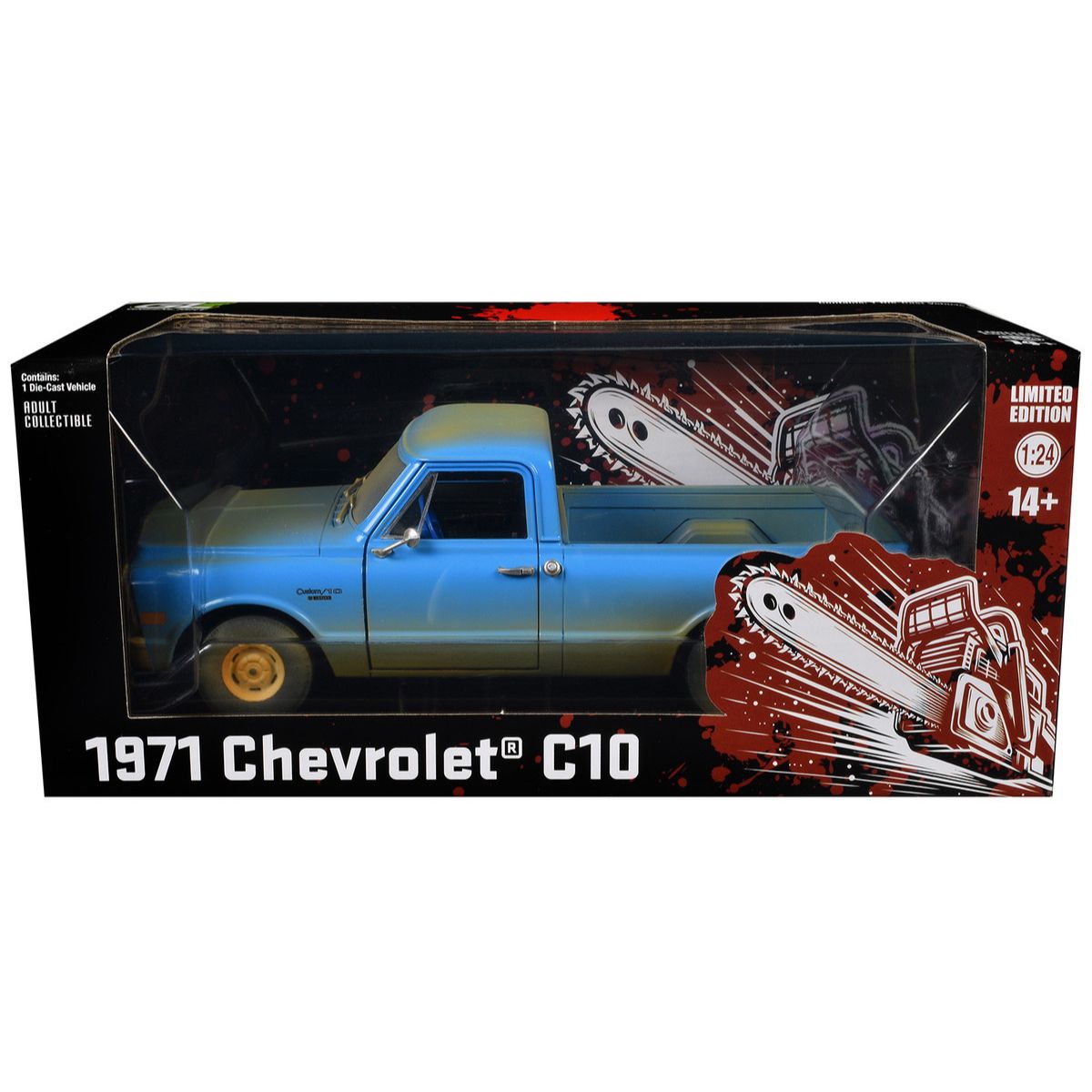 1971 Chevrolet C-10 Pickup Truck Blue (Dirty Version) Greenlight