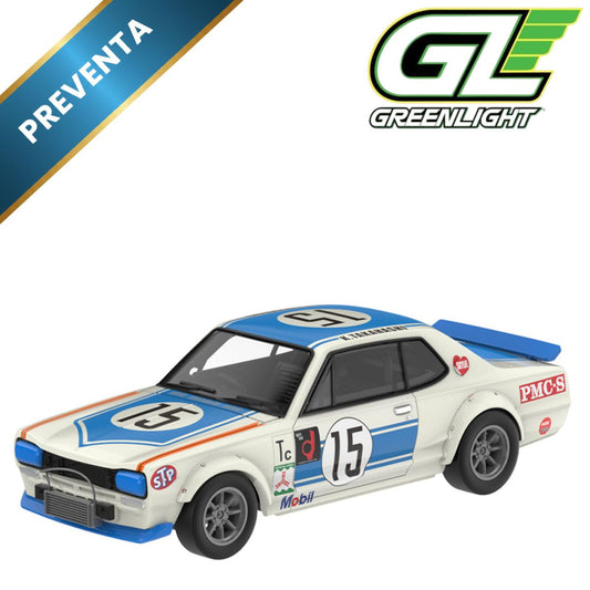 1971 Nissan Skyline Hakosuka Custom Wheels Yellow Roll Cage White Greenlight (Preventa)