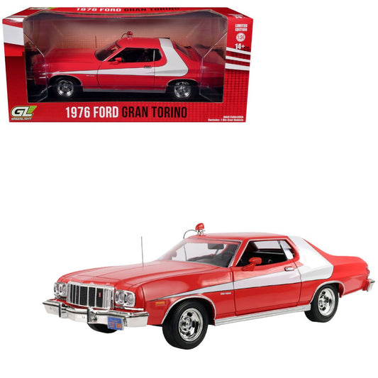 1976 Ford Gran Torino Red with White Graphics Greenlight