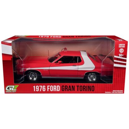 1976 Ford Gran Torino Red with White Graphics Greenlight