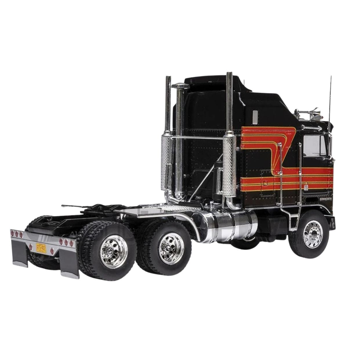 1976 Kenworth K100 Aerodyne Truck Tractor Black with Red Stripes IXO Models