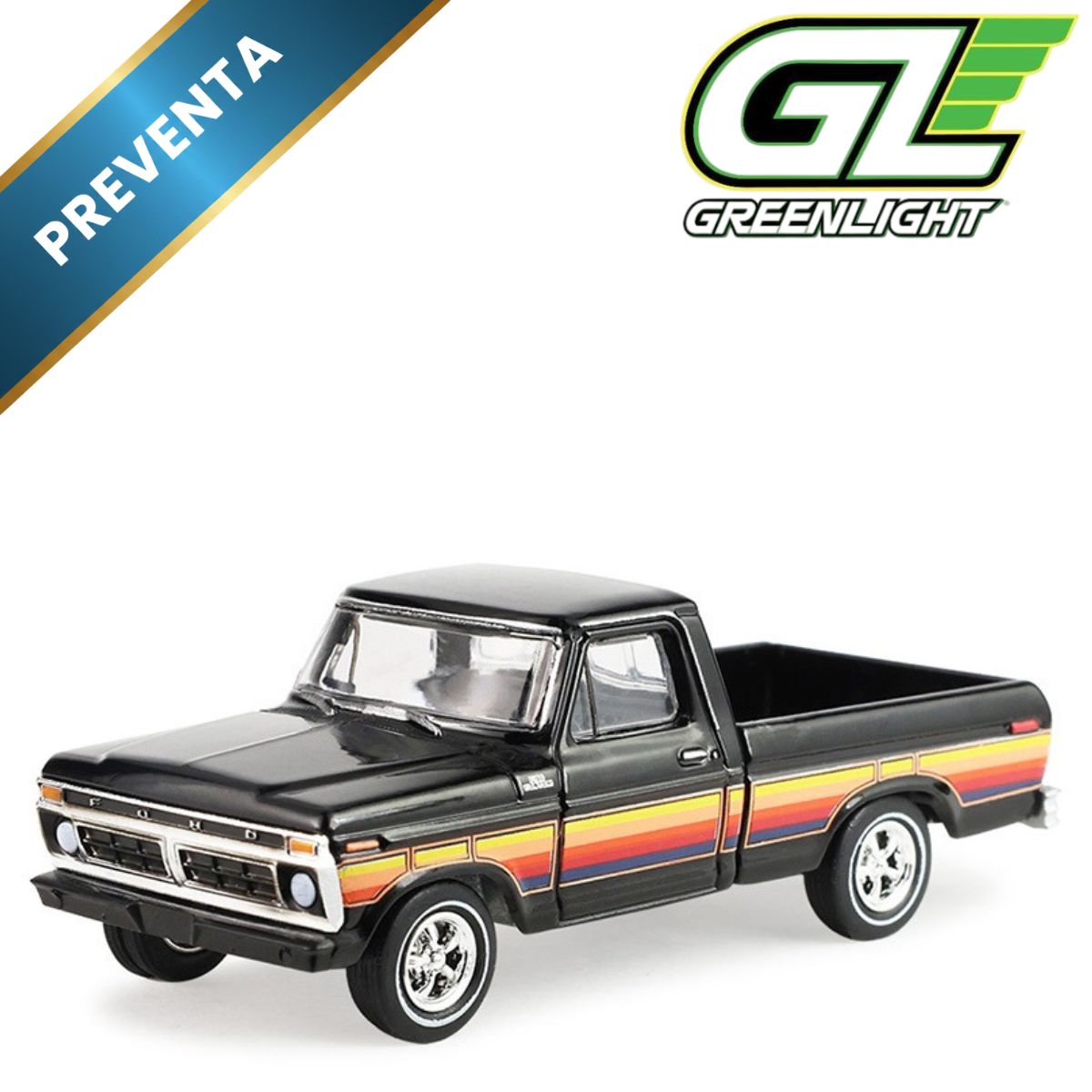 1977 Ford F-100 Raven Black Greenlight (Preventa)