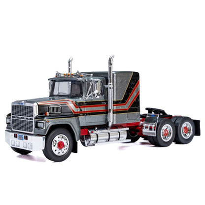 1978 Ford LTL 9000 Truck Tractor Gray Metallic with Red and Black Stripes IXO Models