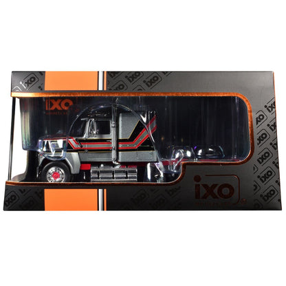 1978 Ford LTL 9000 Truck Tractor Gray Metallic with Red and Black Stripes IXO Models