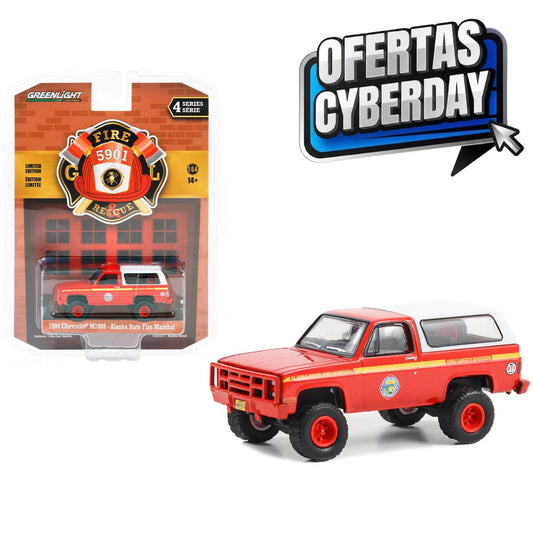 1984 Chevrolet M1009 Red Camper Shell Alaska State Fire Marshal Greenlight (cyberday)