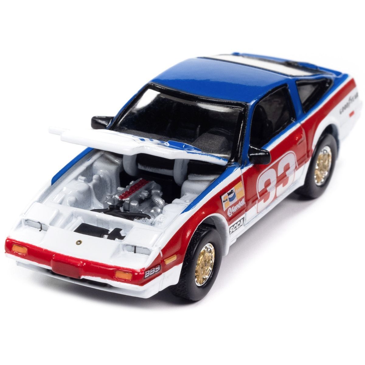 1985 Nissan 300ZX Custom White Blue Red Johnny Lightning