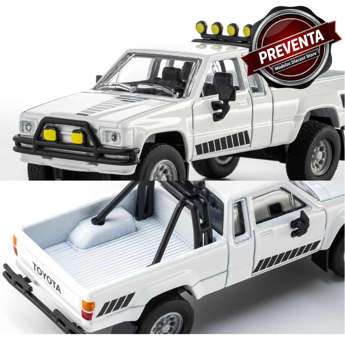 1985 Toyota Hilux SR5 4x4 White Majorette (Pre-order)