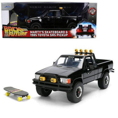 1985 Toyota SR5 Pickup Truck Black Marty's Skateboard Back to the Future (1985) Jada