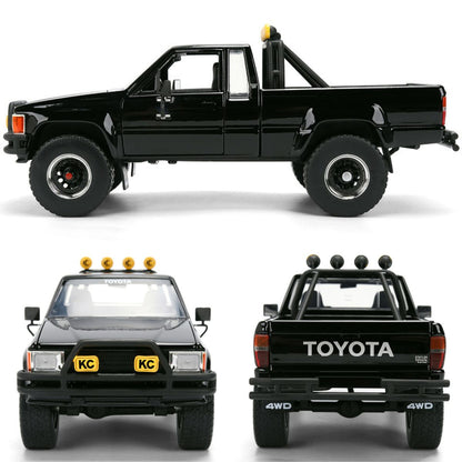 1985 Toyota SR5 Pickup Truck Black Marty's Skateboard Back to the Future (1985) Jada