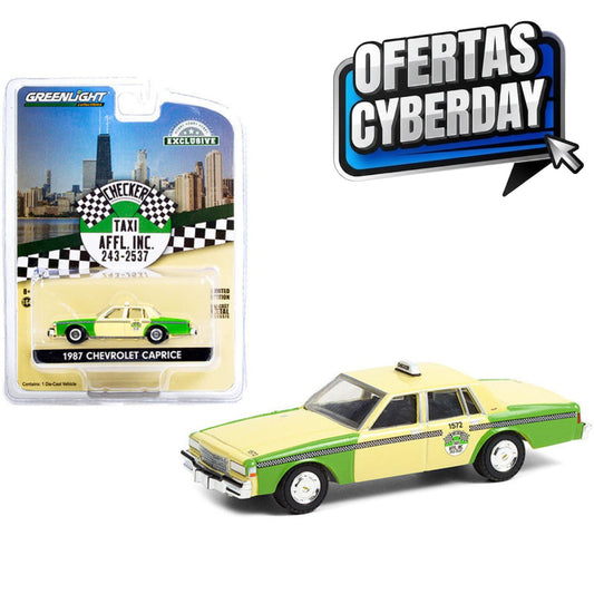 1987 Chevrolet Caprice Chicago Checker Taxi Affl Inc Greenlight (Cyberday)