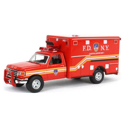 1989 Ford F-350 Ambulance FDNY Logistical Support Unit Greenlight