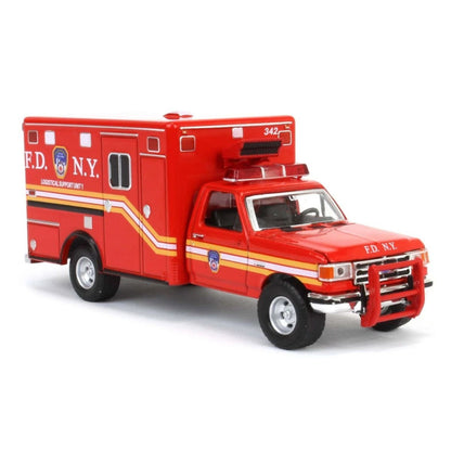 1989 Ford F-350 Ambulance FDNY Logistical Support Unit Greenlight