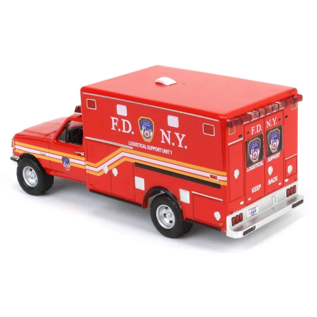 1989 Ford F-350 Ambulance FDNY Logistical Support Unit Greenlight