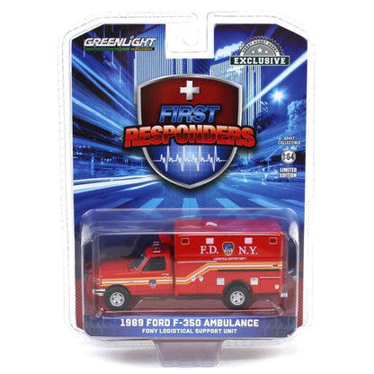 1989 Ford F-350 Ambulance FDNY Logistical Support Unit Greenlight