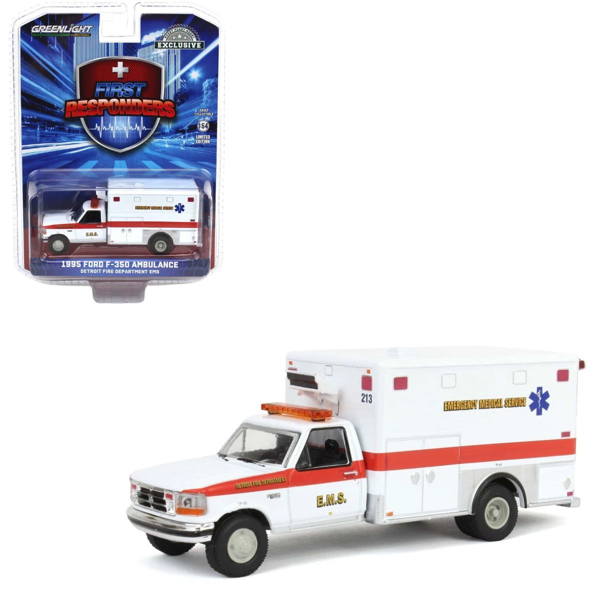 1995 Ford F-350 Ambulance EMS Detroit Greenlight
