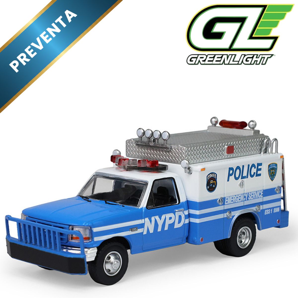 1995 Ford F-350 NYPD Emergency Service Greenlight (Pre-order)