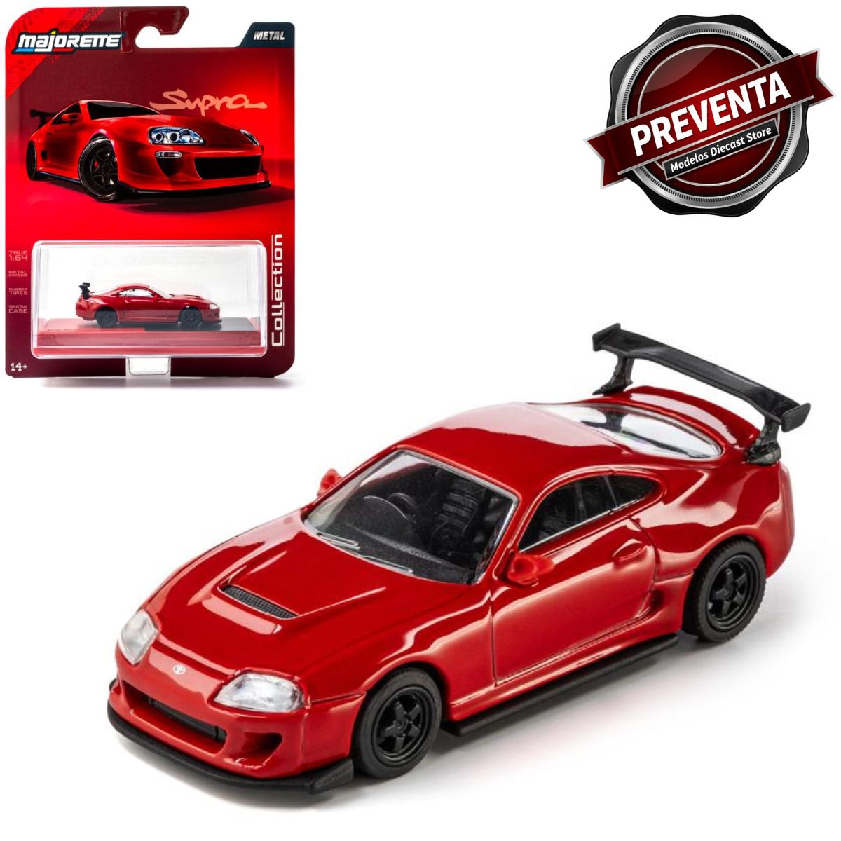 1995 Toyota Supra RHD (Right Hand Drive) Red Majorette (Preventa)