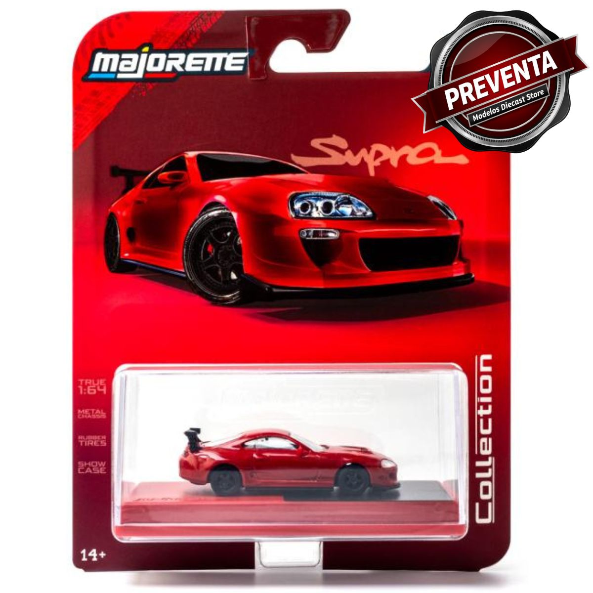 1995 Toyota Supra RHD (Right Hand Drive) Red Majorette (Preventa)