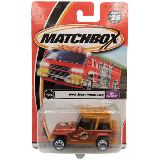1998 Jeep Wrangler Sun Chasers #25 Matchbox