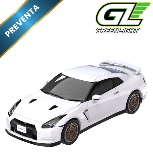 2007 Nissan GTR Custom Wheels Pearl White Greenlight (Preventa)