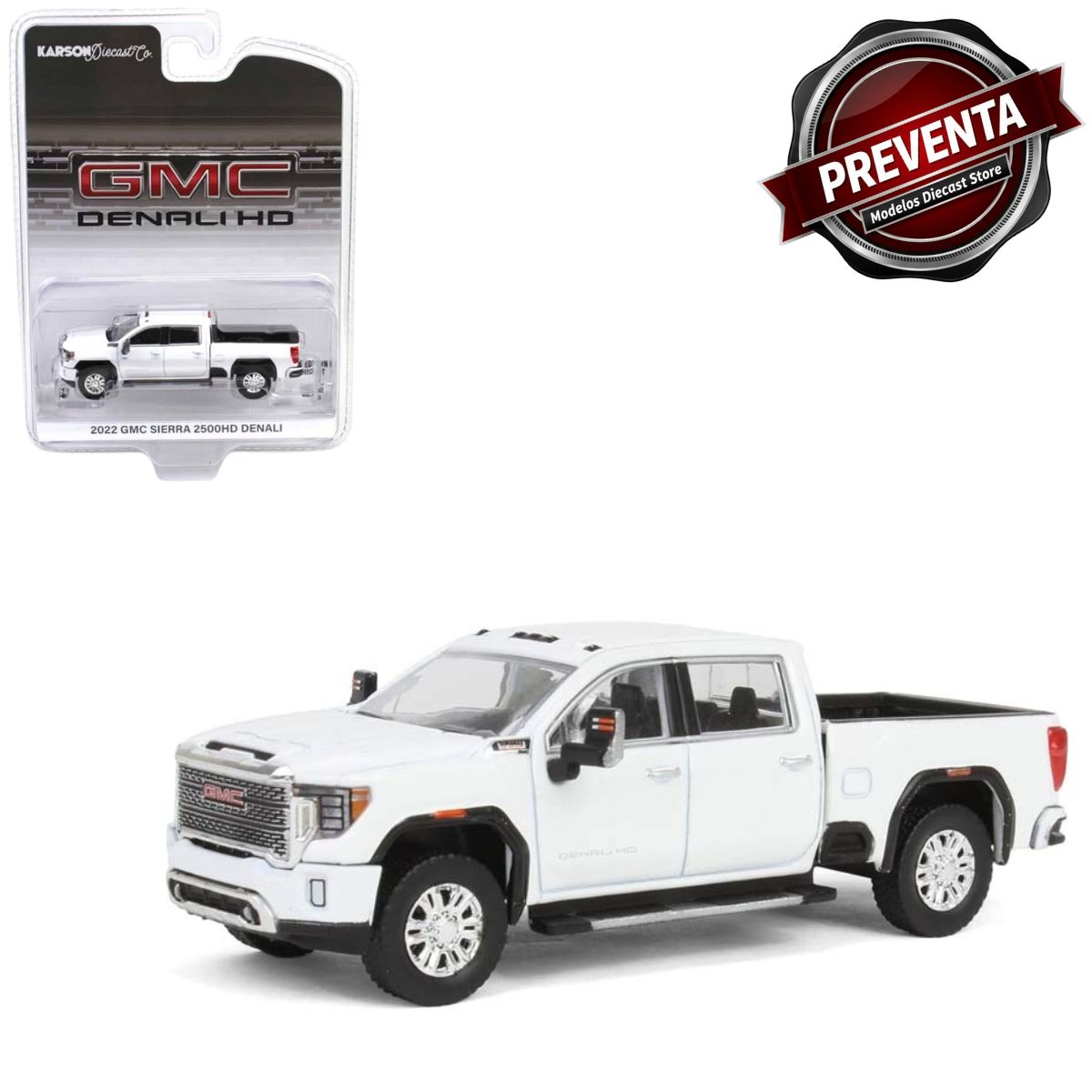 2022 GMC Sierra 2500 Denali Summit White (2nd Edition) Greenlight (Preventa)