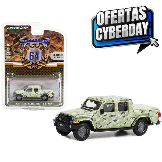 2022 Jeep Gladiator Pickup Truck US Army Military-Spec Camouflage Greenlight (Cyberday)