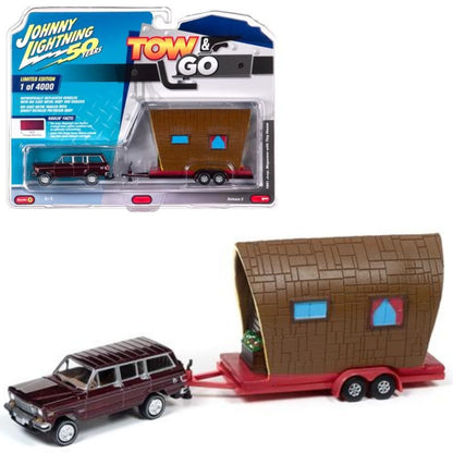 Jeep Wagoneer 1981 Vintage Red Poly Tiny House Johnny Lightning