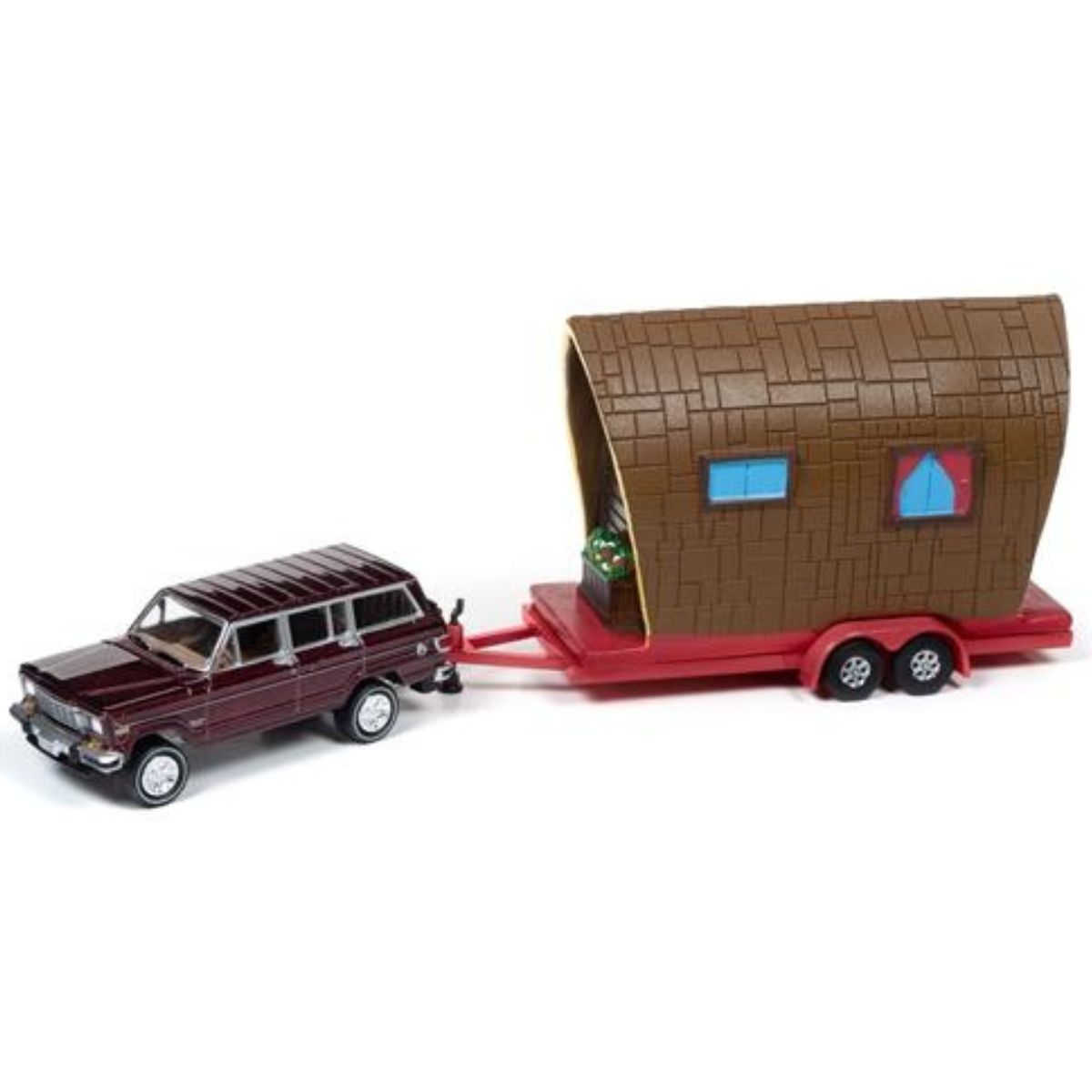 Jeep Wagoneer 1981 Vintage Red Poly Tiny House Johnny Lightning