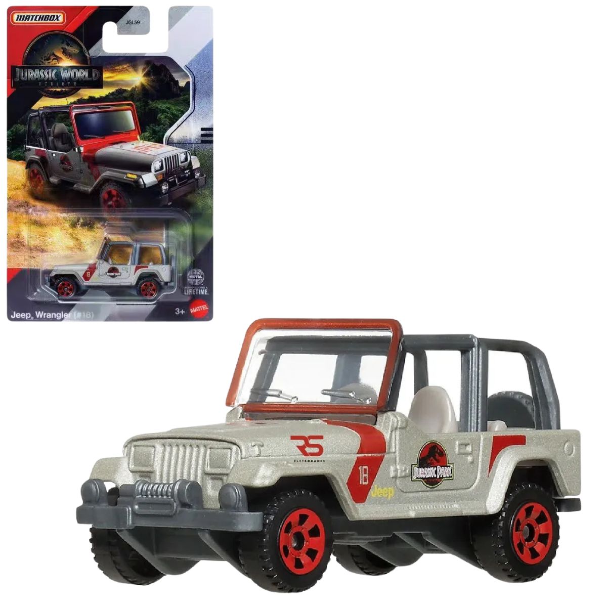 Jeep Wrangler (#18) Jurassic World Rebirth Matchbox