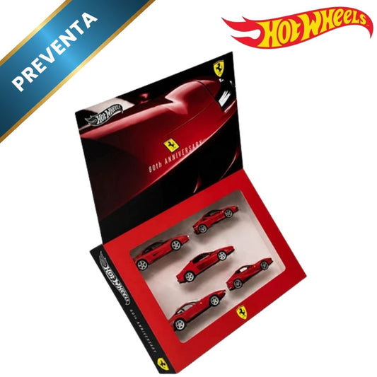 Set Silver Series Ferrari 80th Anniversary Hot Wheels (PREVENTA)